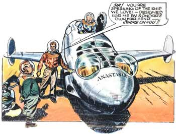 Illustration for article titled Recently Uncovered: Gorgeous Designs For Dan Dare's Spaceships